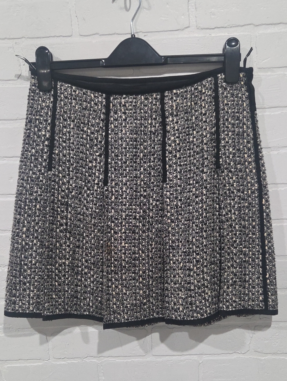 Black & White Tweed Circle Skirt
